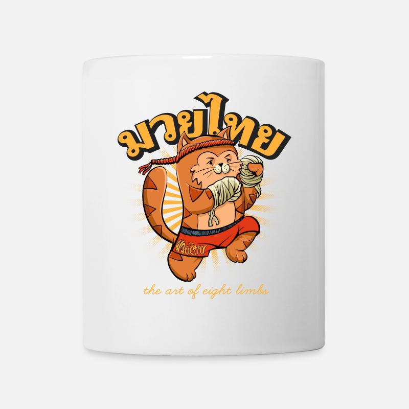 Muay Thai Kids Mascotte Chaton - Mug blanc - blanc