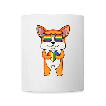 Chien LGBT Welsh Corgi Pembroke Rainbow - Mug blanc - blanc - Devant