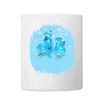 Mystical dolphin with water stains - Mug - white - Front