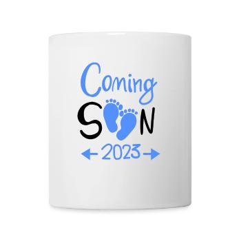 Coming Soon 2023 Baby Schwangerschaft - Tasse - Weiß - Vorne