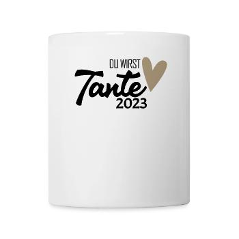 Tante 2023 - Werdende Tante - Tante werden - Tasse - Weiß - Vorne