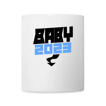 Grossesse Bébé enceinte 2023 Jeune fils - Mug blanc - blanc - Devant