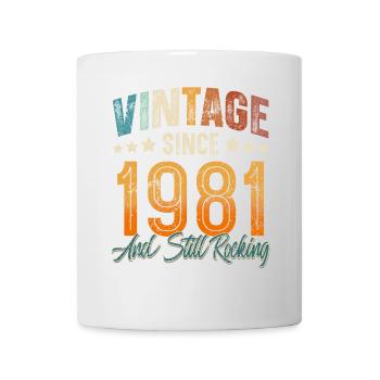 1981 Année de naissance Anniversaire Année de construction Millésime - Mug blanc - blanc - Devant