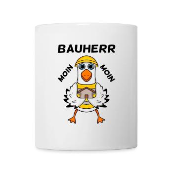 Bauherr Hausbau Baustelle Richtfest Geschenk - Tasse - Weiß - Vorne