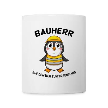 Bauherr Kind Hausbau Baustelle Richtfest - Tasse - Weiß - Vorne