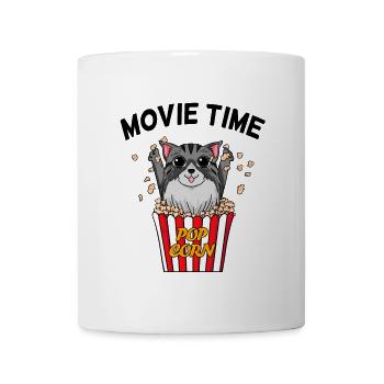 Cinema Evening Movie Night Cinema Norwegian Forest Cat - Mug - white - Front