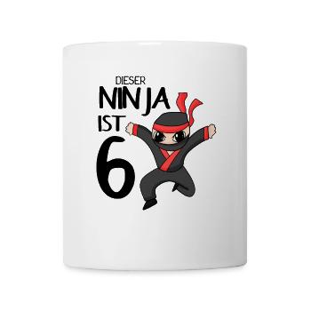 6 Jahre Junge Ninja - 6 Geburtstag - Ich bin 6 - Tasse - Weiß - Vorne