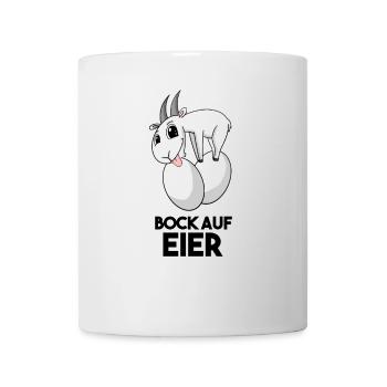 Bock auf Eier - Ziege Ziegenbock - Tasse - Weiß - Vorne