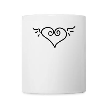 Ange du cœur - Mug blanc - blanc - Devant