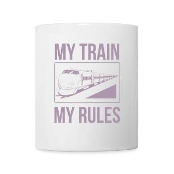 Train driver sayings my train my rules - Mug - white - Front