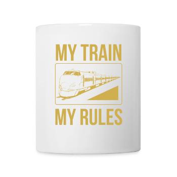 Train driver sayings my train my rules - Mug - white - Front
