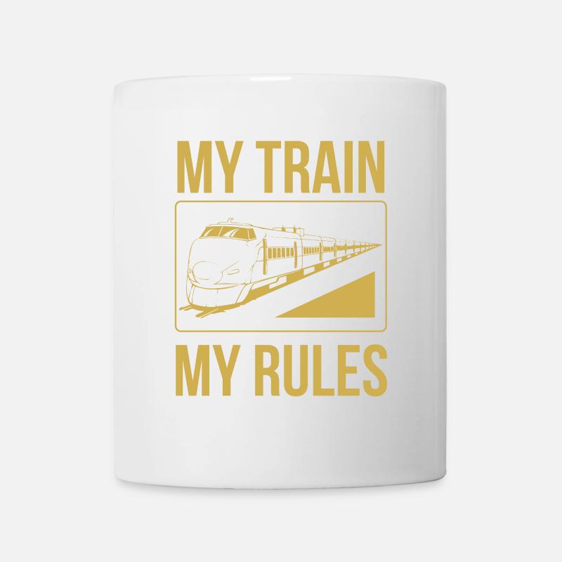Le conducteur de train dit mon train mes règles - Mug blanc - blanc