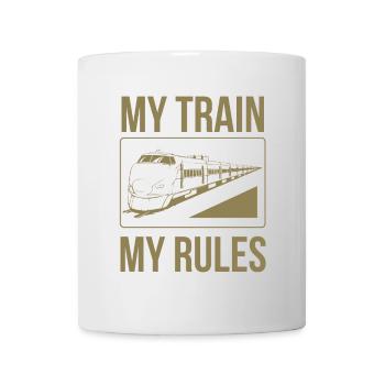 Train driver sayings my train my rules - Mug - white - Front