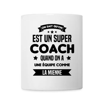 Un Super Coach Cadeau Entraîneur Sportif Humour - Mug blanc - blanc - Devant