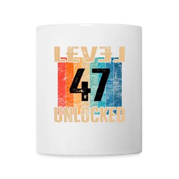 Anniversaire Joyeux anniversaire Niveau débloqué 47 ans - Mug blanc - blanc - Devant