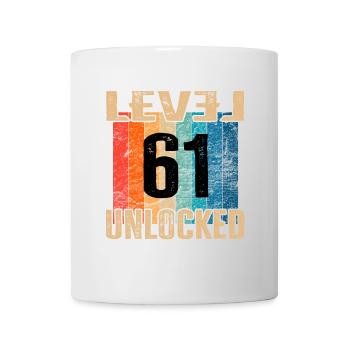 Birthday Happy Birthday Level Unlocked 61 years - Mug - white - Front