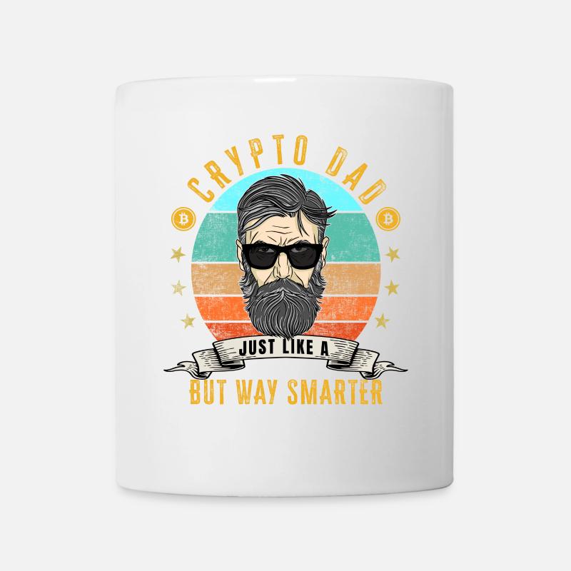 Bitcoin Crypto Dad wie ein normaler Dad - Tasse - Weiß