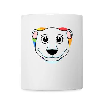 LGBT Tier Eisbär Regenbogen Herz - Tasse - Weiß - Vorne