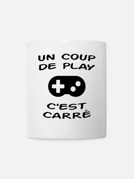 Un Coup De Play C'est Carré - Mug blanc - blanc