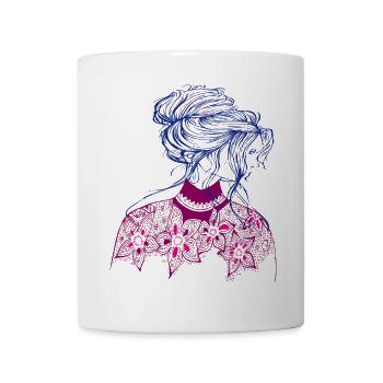 Girl Illustration - Mug - white - Front