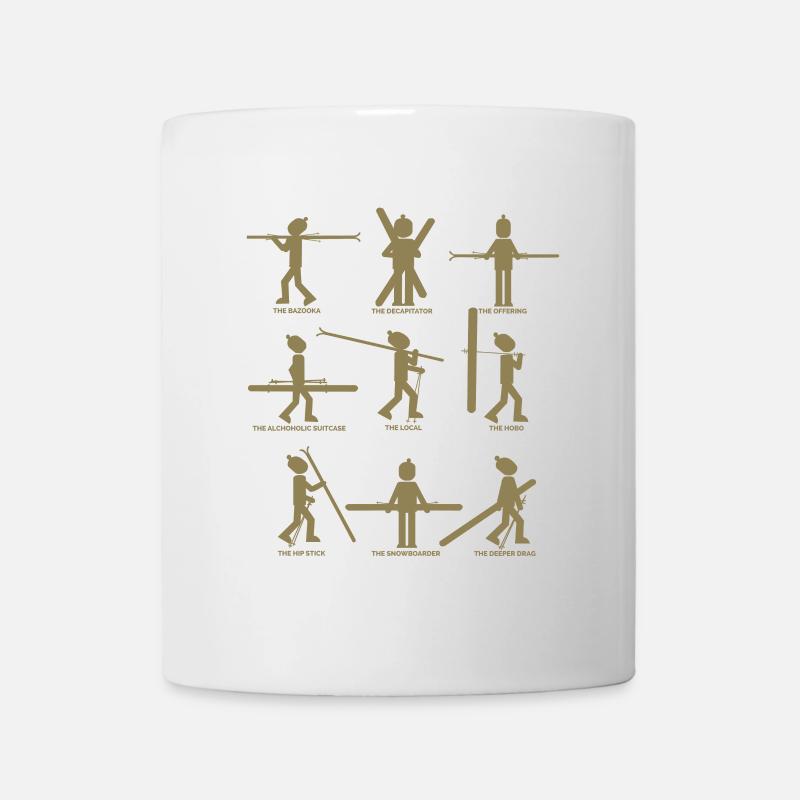 9 Typen der Skifahrer - Tasse - Weiß