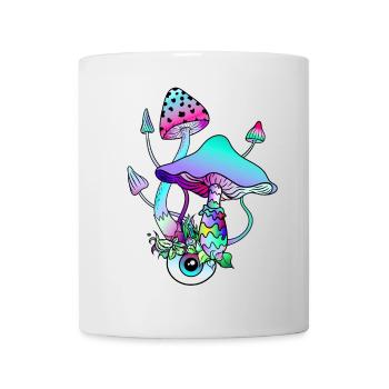 Magic Mushrooms Psychedelic Art - Tasse - Weiß - Vorne
