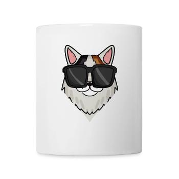 Turkish Van Cat with Sunglasses - Mug - white - Front
