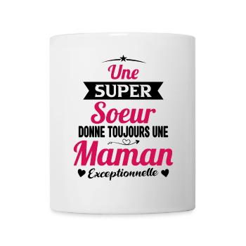 Super soeur cadeau drôle future maman - Mug blanc - blanc - Devant