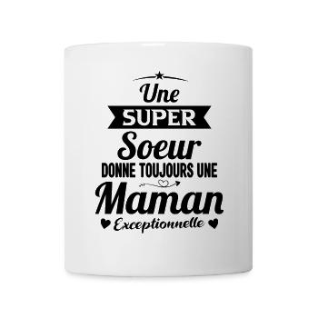 Super soeur cadeau drôle future maman - Mug blanc - blanc - Devant