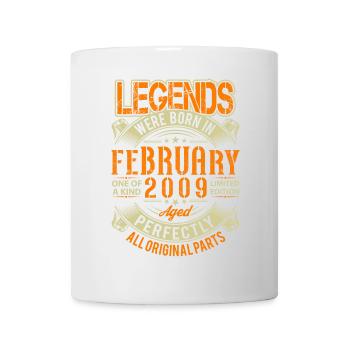 2009 Februar Geburtstag Legende - Tasse - Weiß - Vorne