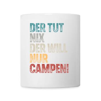 Campen Camping Retro Vintage - Tasse - Weiß - Vorne
