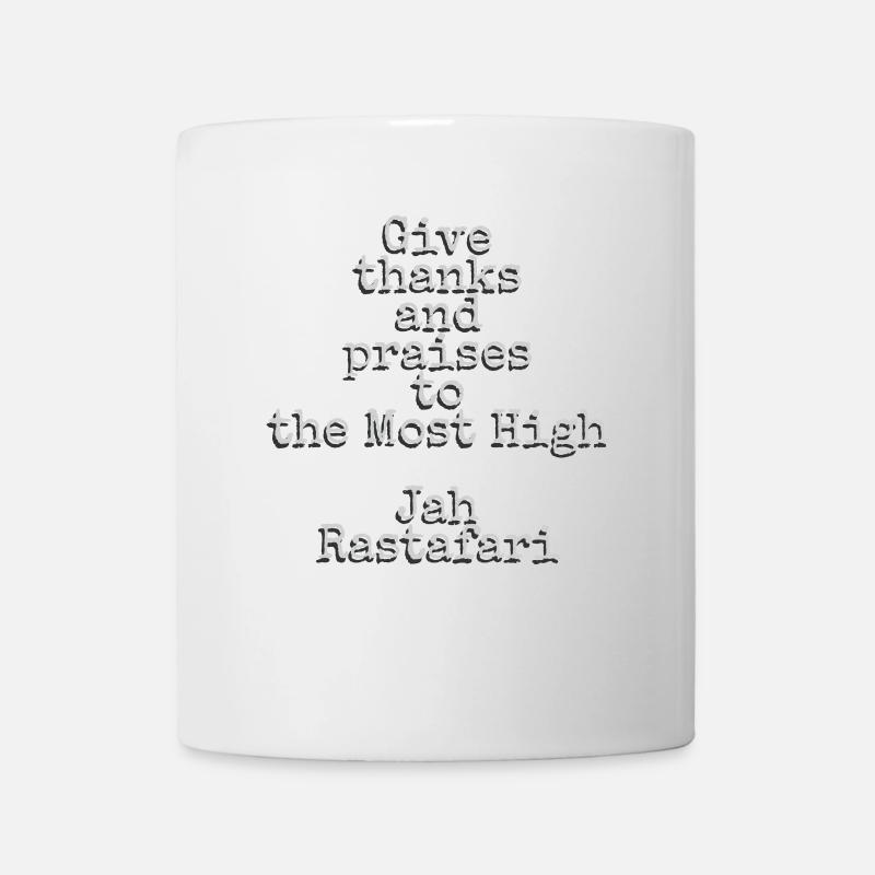 Rastafari Thanks & Praise, Rasta, Reggae - Mug - white