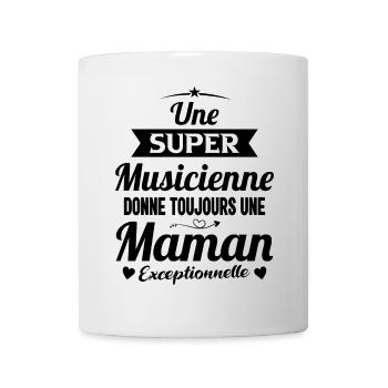 Musicienne Future Maman cadeau Drôle Annonce Mère - Mug blanc - blanc - Devant