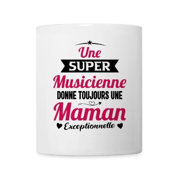 Musicienne Future Maman cadeau Drôle Annonce Mère - Mug blanc - blanc - Devant