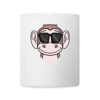 Cooler Affe mit Sonnenbrille - Tasse - Weiß - Vorne