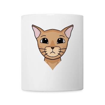 Abessinierkatze Kopf Katze Katzenbesitzer - Tasse - Weiß - Vorne