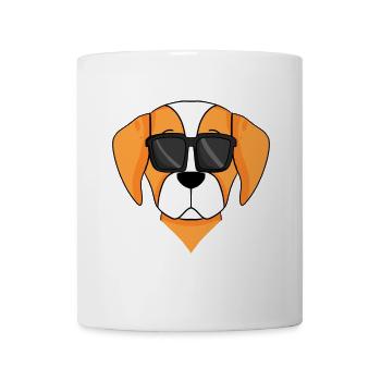 Epagneul Breton Hund mit Sonnenbrille - Tasse - Weiß - Vorne