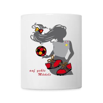 Women's Soccer, Girl, Soccer - Mug - white - Front