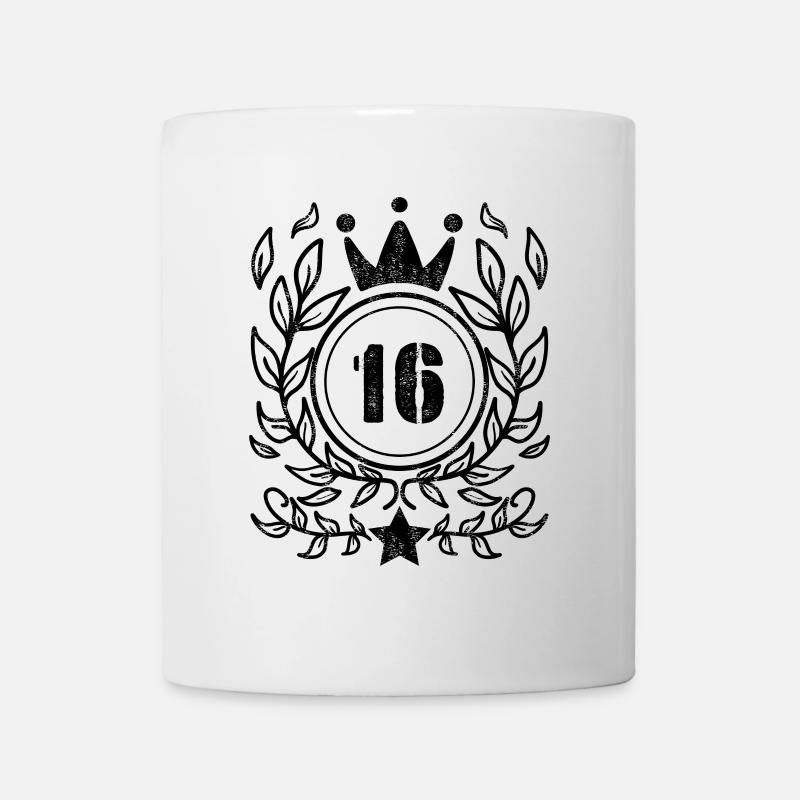16 Jahre alt Krone - 16 Geburtstag - Tasse - Weiß