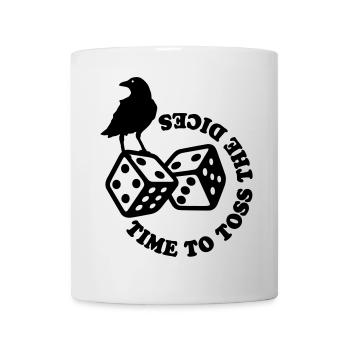 Raven & Cube (Dice toss) - Mug - white - Front
