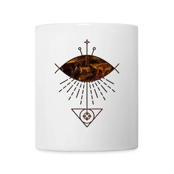 In der gruseligen Dunkelheit der Nacht - Tasse - Weiß - Vorne