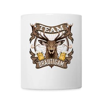 JGA T-Shirt Männer Poltern Junggesellenabschied - Tasse - Weiß - Vorne