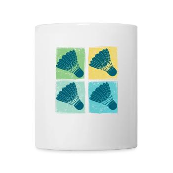 Badminton Shuttlecocks Pop Art - Mug - white - Front
