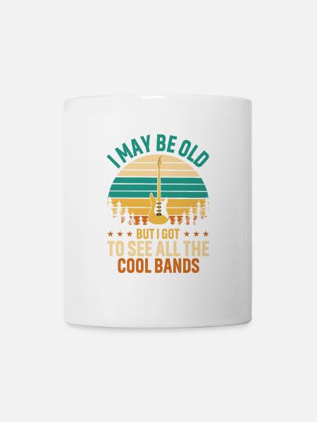 Gitarre und Nature Sunset Vibe - Tasse - Weiß