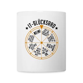IT Support Glücksrad Service Desk IT Helpdesk Nerd - Tasse - Weiß - Vorne