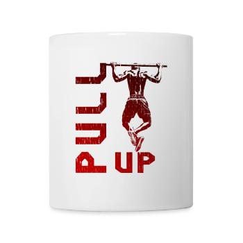 Pull-Up Calisthenics Red Power Design - Mug - white - Front