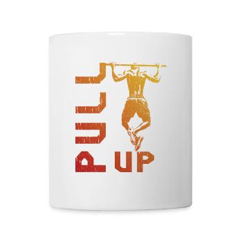 Gradient pull-up silhouette - Mug - white - Front