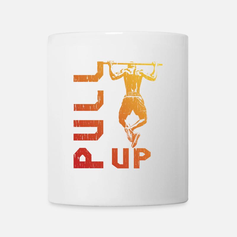 Silhouette de traction en dégradé - Mug blanc - blanc
