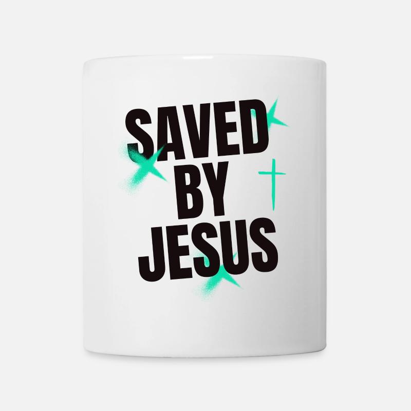 Sauvé par Jésus - Mug blanc - blanc