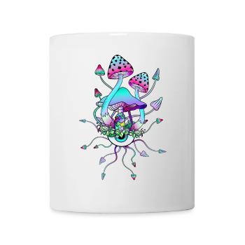 Zauberpilze Pilz Augen Kunst - Tasse - Weiß - Vorne